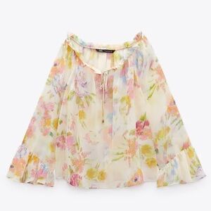 Zara Multicolor Floral Blouse